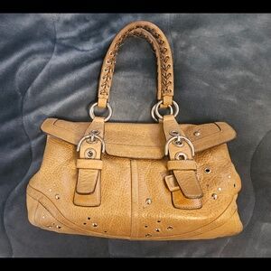 Early 2000's Coach Leather Bag Mustard Yellow